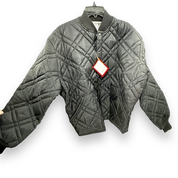 Vintage Other - Vintage 60s JCPenney Towncraft Quilt Bomber Hunt Puffer Jacket Black Men's XL 48